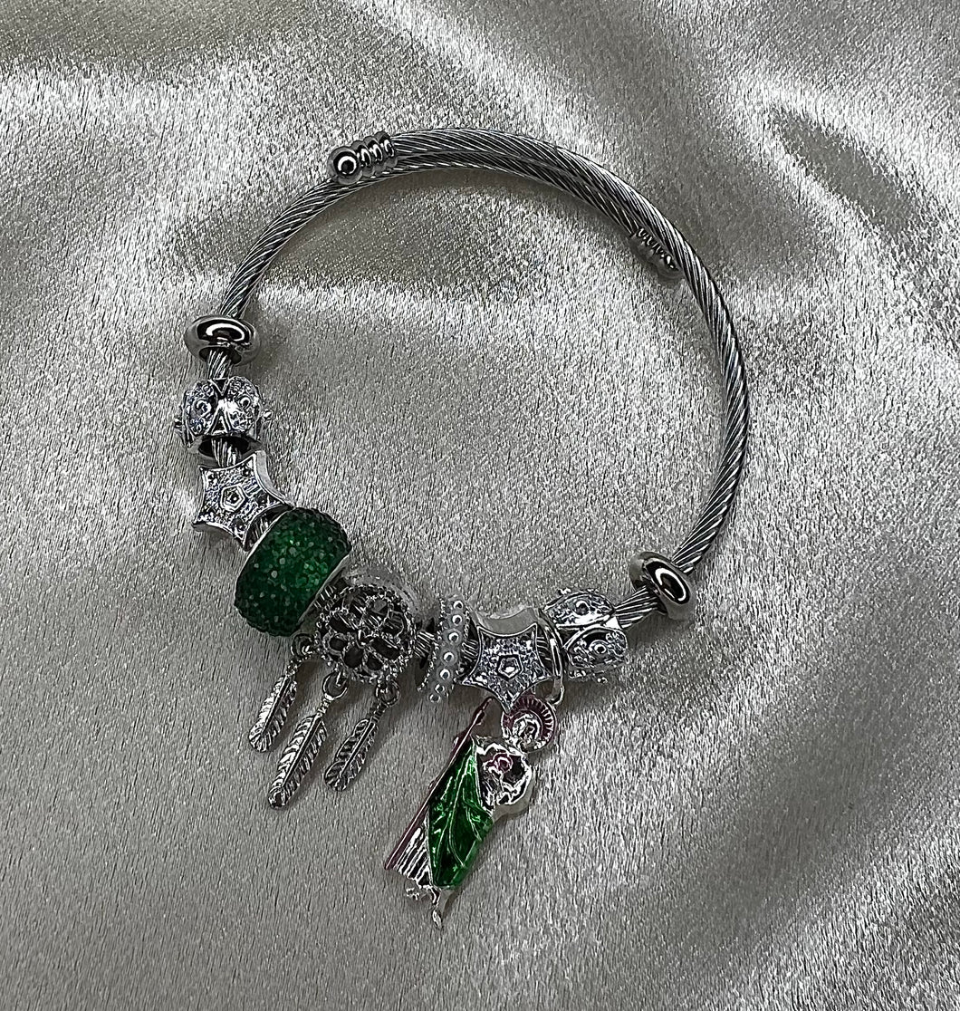 Silver San Judas Charm Bracelet