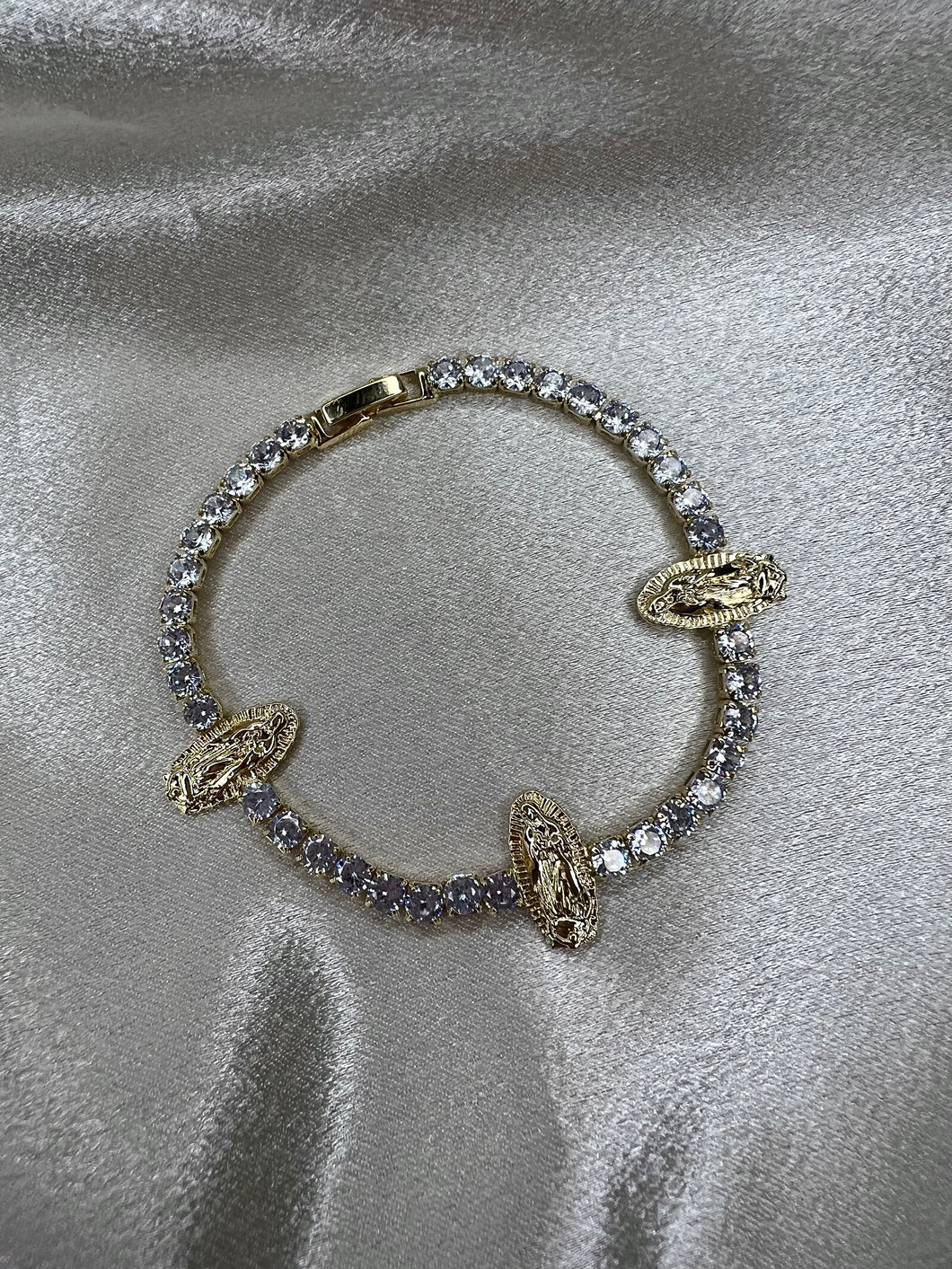 virgencita cubic zirconia bracelet