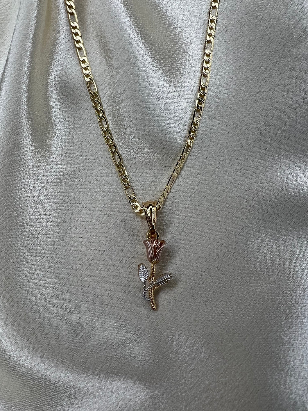 Rose Gold Rose Necklace