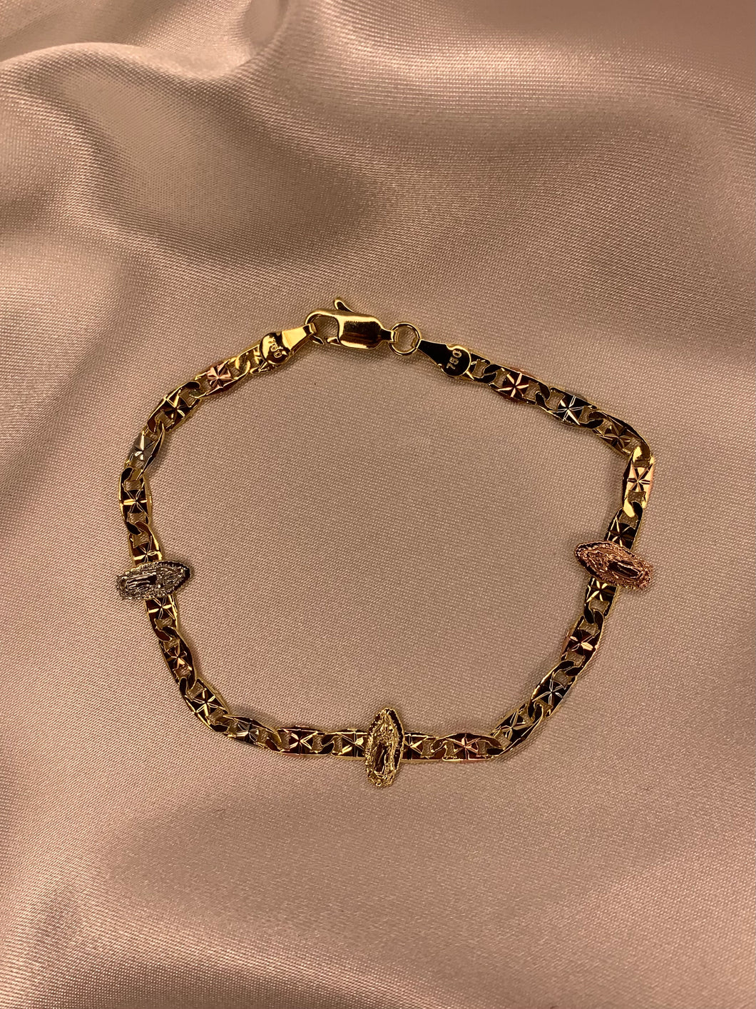 3 Toned Virgen de Guadalupe Bracelet