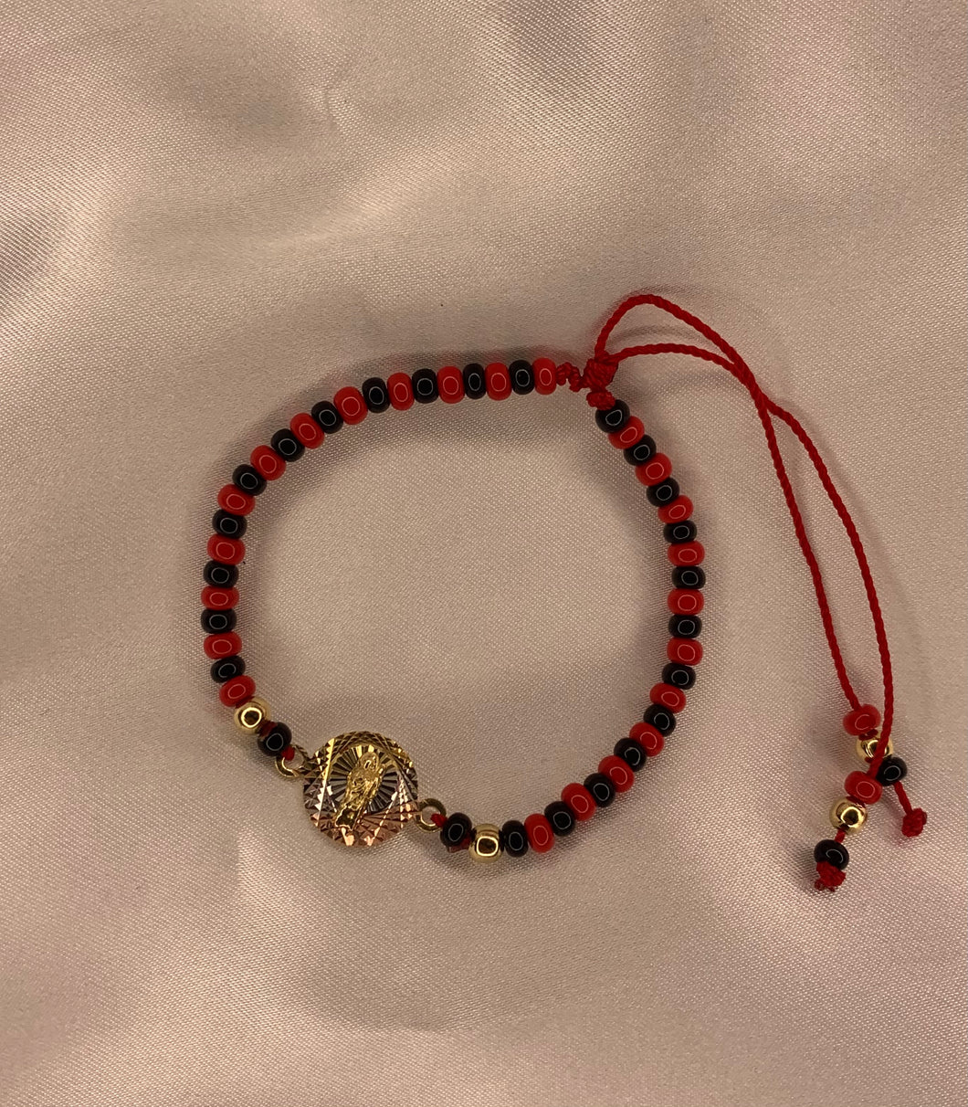 Red and Black San Judas Bracelet