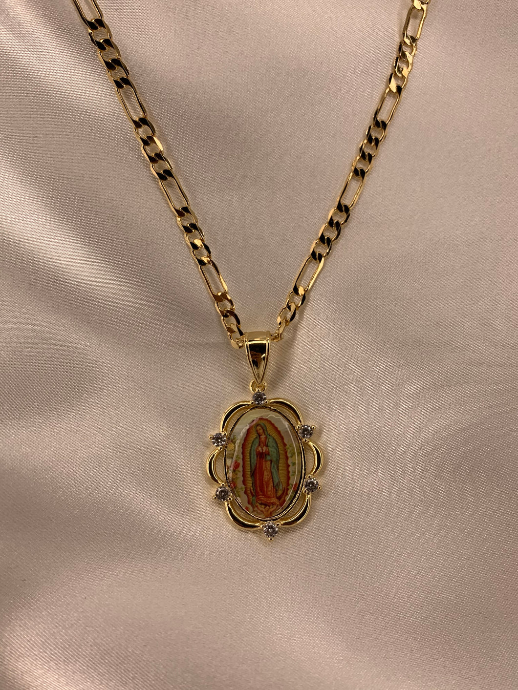 Virgen De Guadalupe Image Necklace