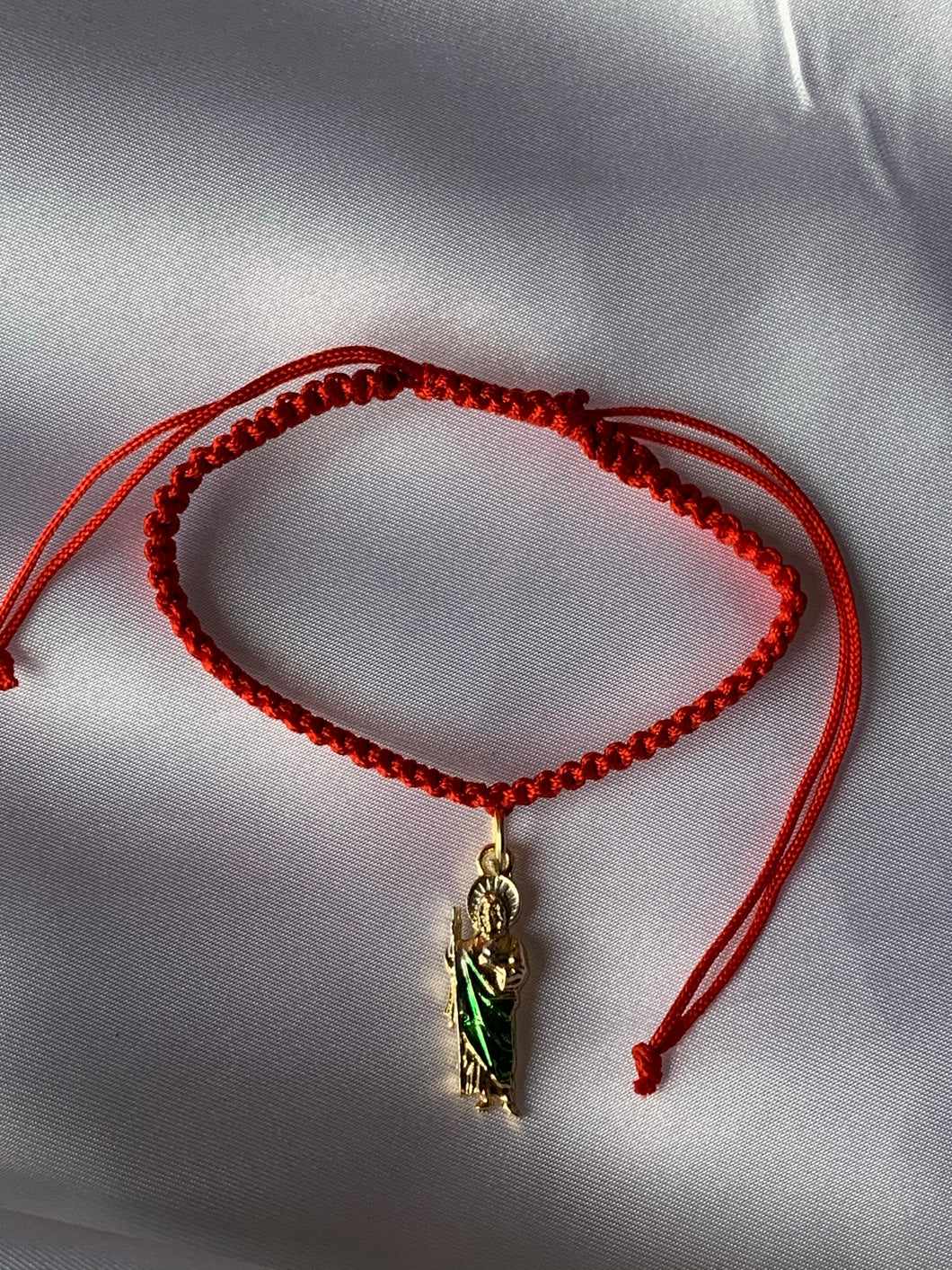 Red Braided San Judas Bracelet