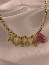 Cargar imagen en el visor de la galería, Custom Name Necklace (Diamond Pendants) With Butterfly
