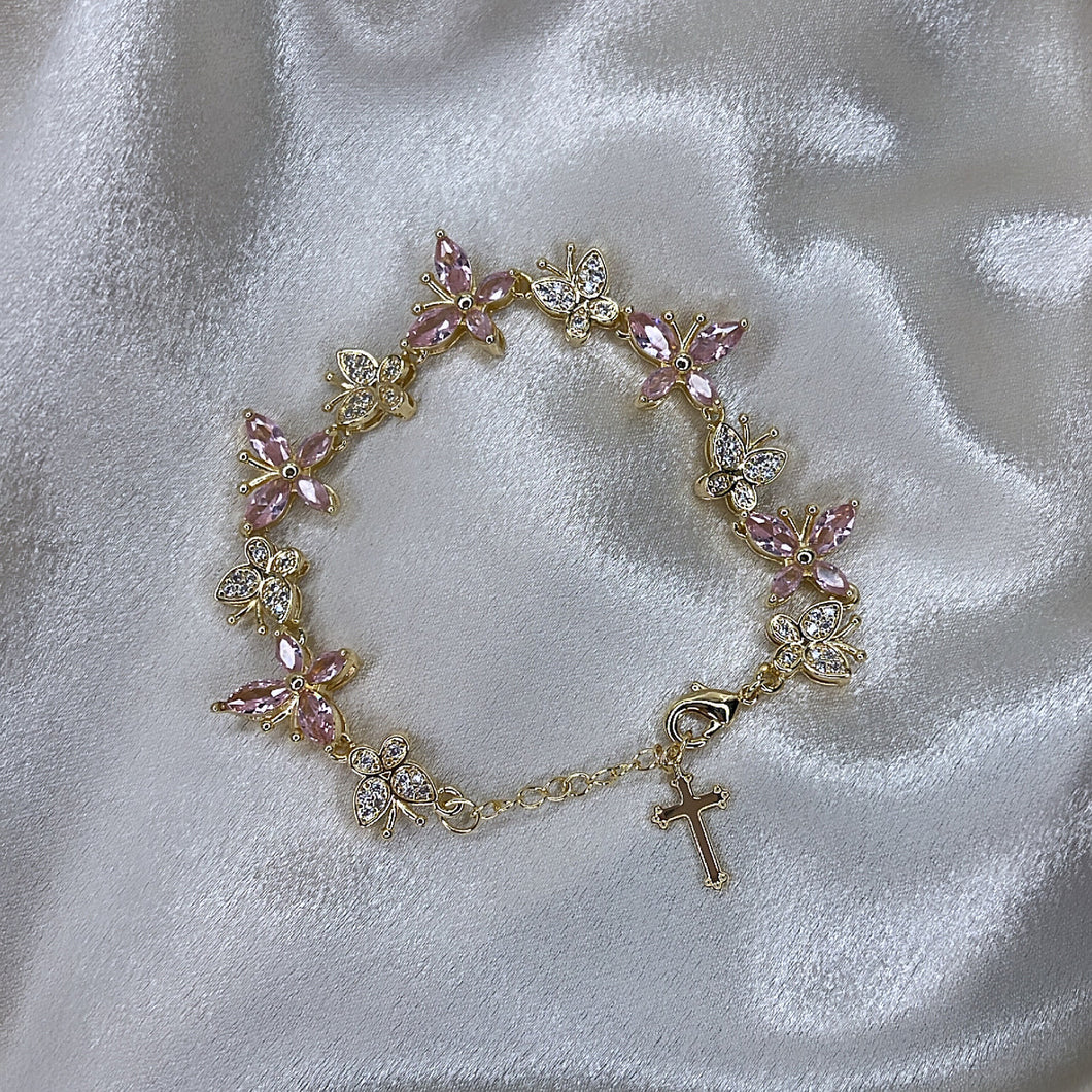 Light Pink and Diamond Bracelet