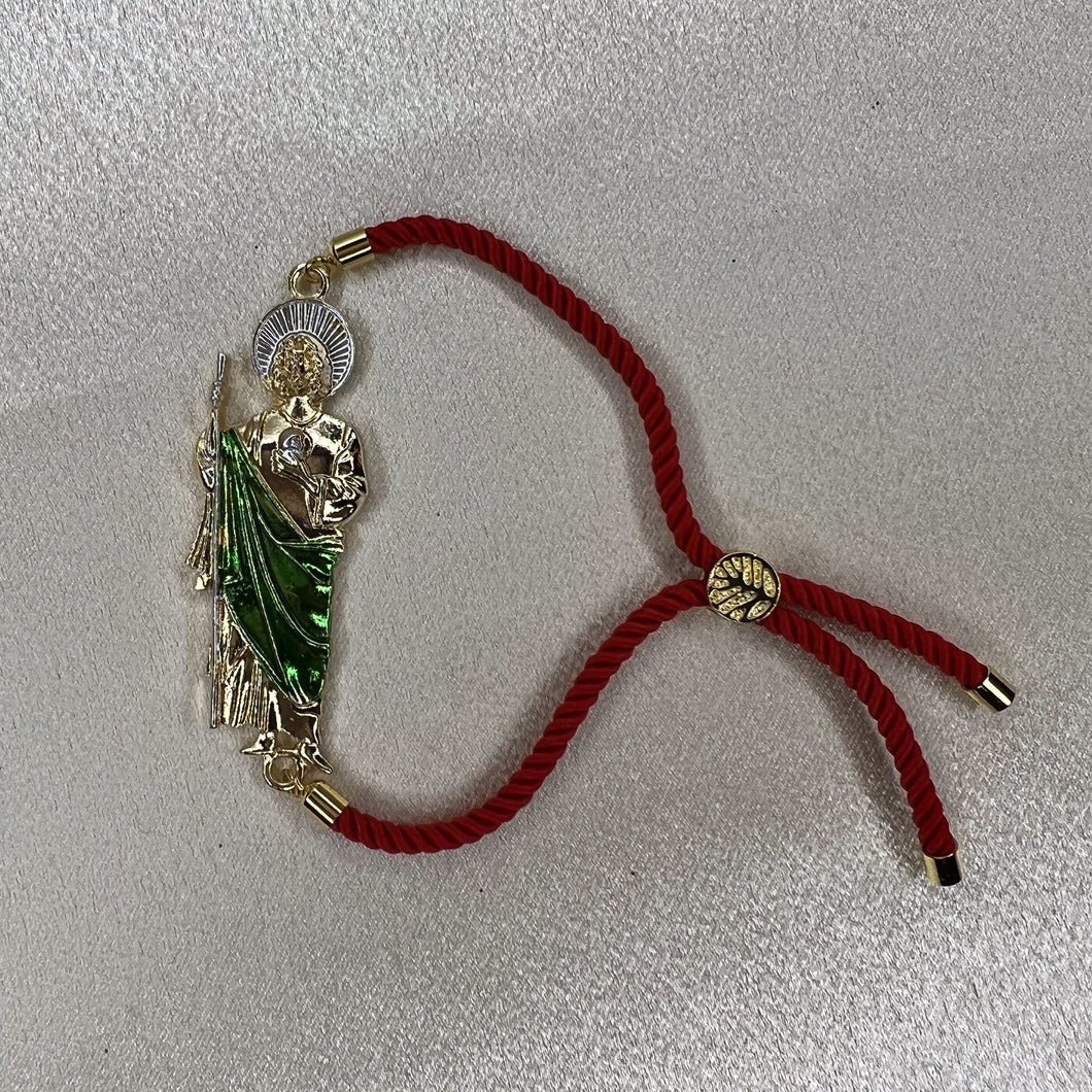 Adjustable Red Rope San Judas Bracelet