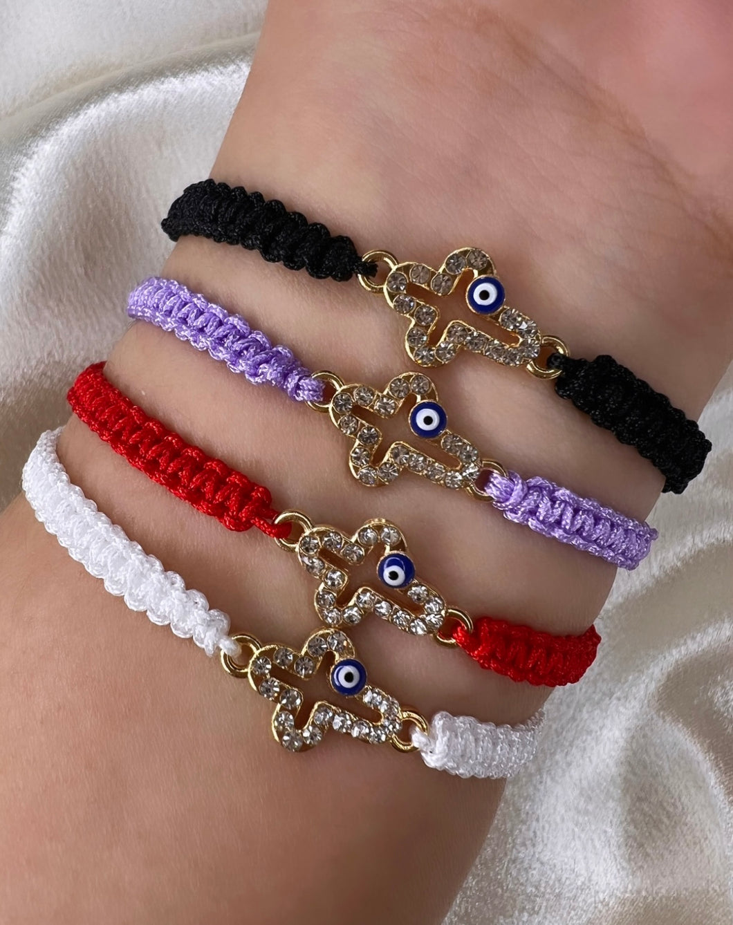 Cross & Evil Eye Bracelet